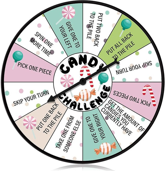 HyDren Candy Challenge Game Spinner for Sleepover Party Spa Slumber Party Supplies Girls Pajama Spa Birthday Meeting Favors for Girls Kids