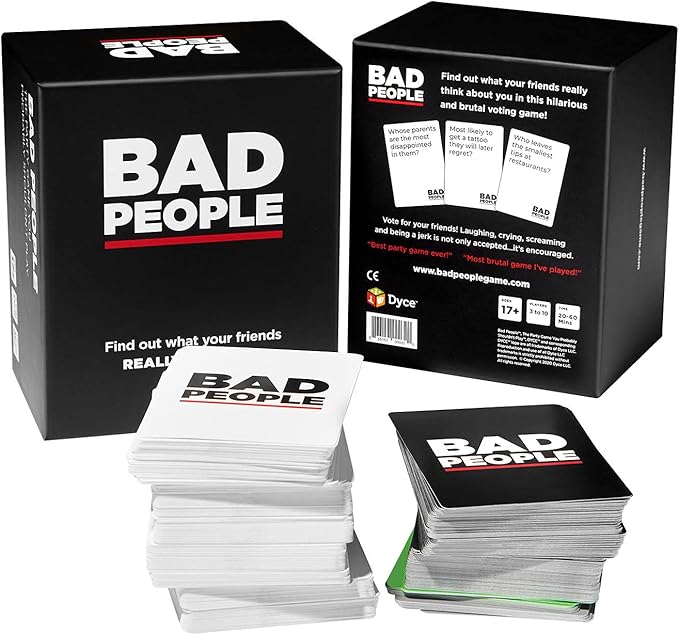 BAD PEOPLE Party Game + After Dark Expansion Set - Hilarious Adult Card Game for Fun Parties and Board Games Night with Your Group - Find Out What Your Friends Really Think of You