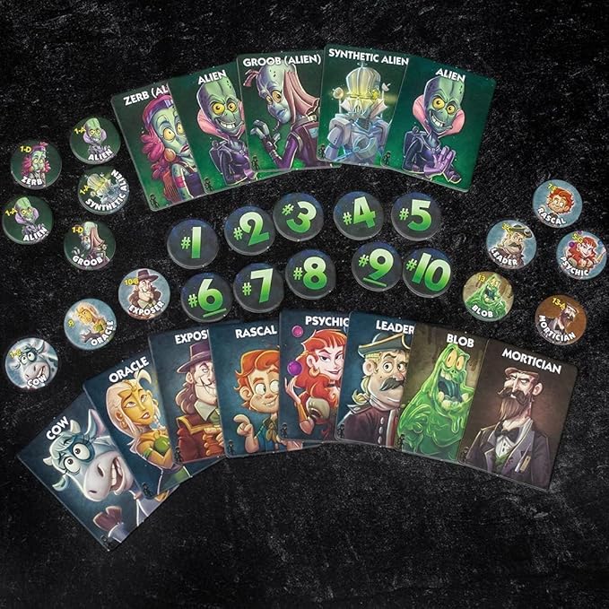 One Night Ultimate Alien, Fun Party Game for Large Groups, Fast-Paced Gameplay, Engaging Social Deduction, Hidden Roles & Bluffing, Great Game for Kids & Families