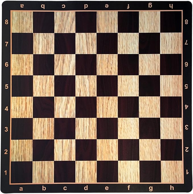 WE Games Mousepad Chess Board 20 in. with Realistic Wood Grain Design – Premium Tournament Chess Mat, Perfect Travel Chess Board for Adults