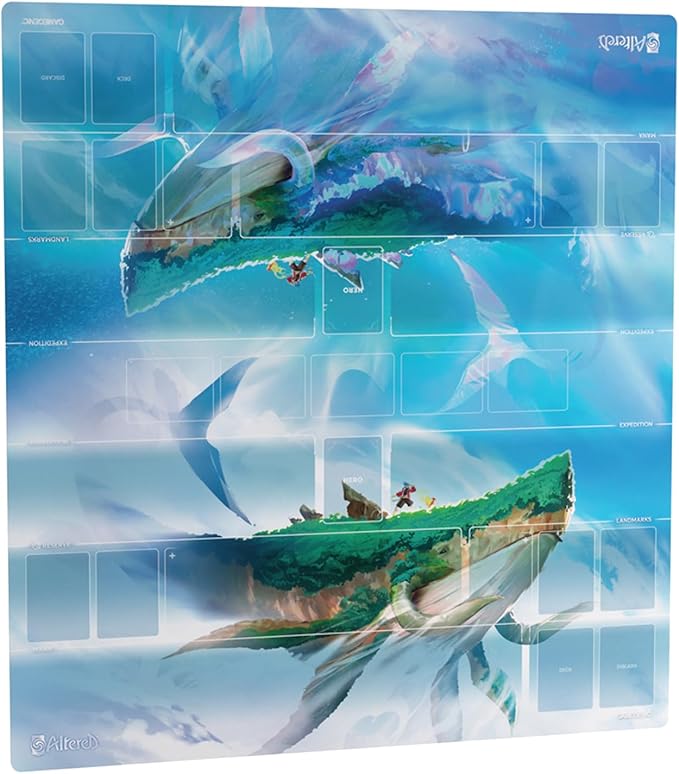 Altered Prime Game MAT XL - Officially Licensed Two-Player TCG Playmat with Anti-Slip Back, Ultra-Fine Surface, Designated Zones, Soft Cushioning, Full-Color Artwork, 70x75cm, Made by Gamegenic