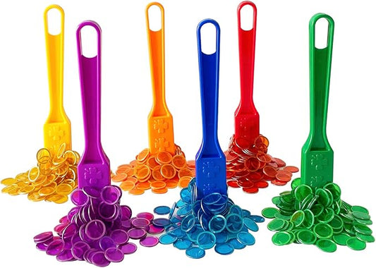 Yuanhe Magnetic Bingo Chips Set- Magnetic Wands with Metal Chips for Counting and Sorting, Educational Activities