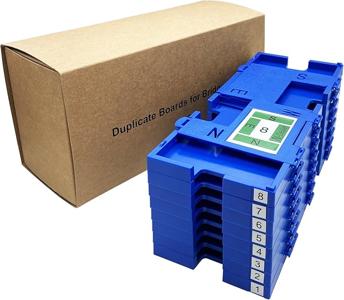 Duplicate Boards for Bridge Cards Game Home Bridge Kit with Carrying Bag Set of 8