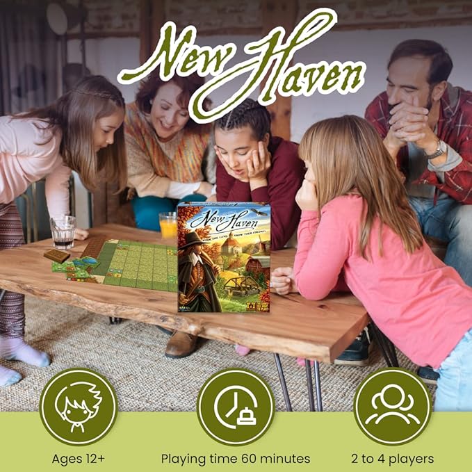 R&R Games New Haven Board Game: A Strategic Tile-Laying Board Game for Family Night