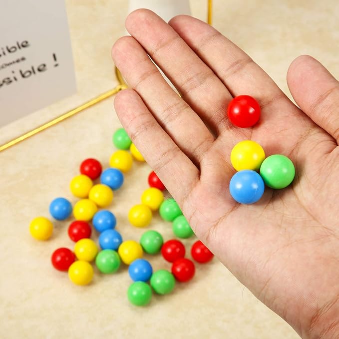 150 Pieces 14.4 mm Game Replacement Marbles Plastic Colored Game Balls Compatible with Hungry Hungry Hippos Greedy Frog