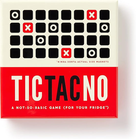 Brass Monkey Tic Tac No – Not So Basic Magnetic Fridge Game with Instruction Book