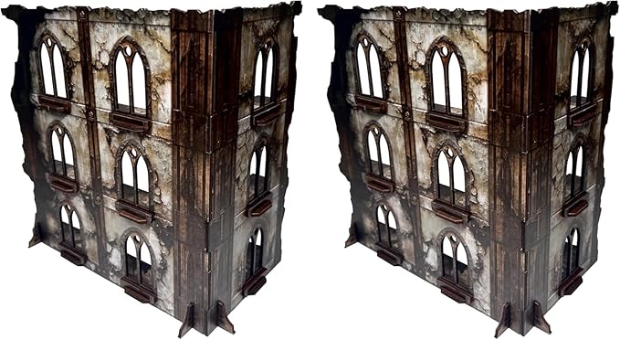 Wargame Terrain Ruin Set for WH40K and 28mm/32mm Miniatures, Tabletop Terrain Battlezone Creation Kit