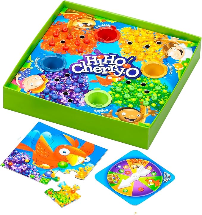 Hasbro Gaming Hi Ho Cherry-O Board Game for 2 to 4 Players Kids Ages 3 and Up (Amazon Exclusive)