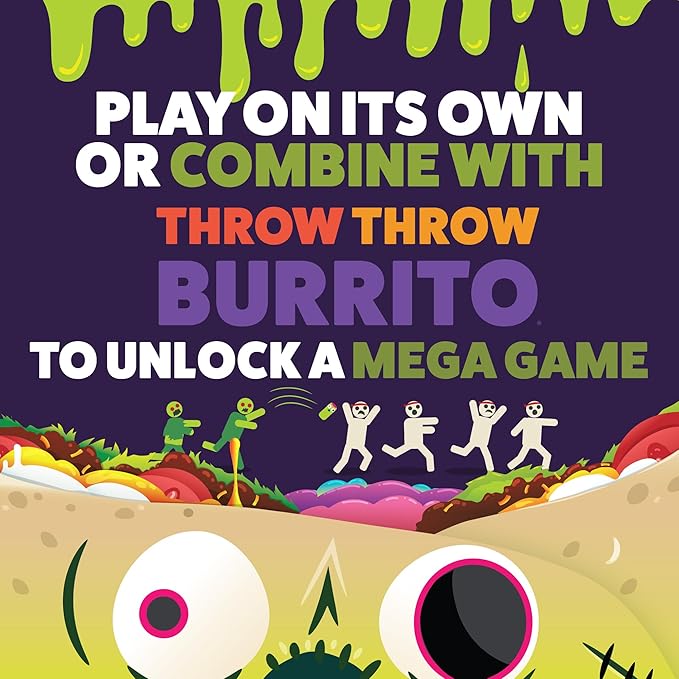 Zombie Burrito by Exploding Kittens - 3-6 Players - Ages 7+ - 15 Minutes to Play - Dodgeball Zombie Card Game - Party Game, Ideal for Family Night, Kid and Adult