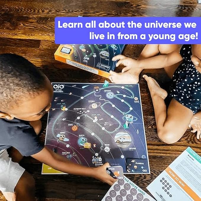 OjO Space Rescuers Solar System Science Game Children Become Astronomers! STEM Educational Toy (Age 5+) | Science Board Game for Kids | Learn Planets & Space