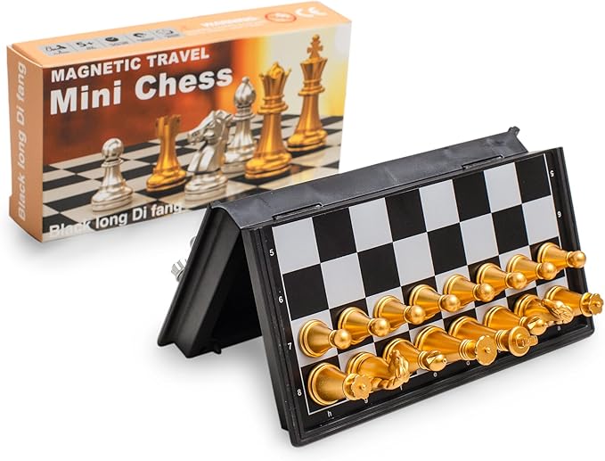 Travel Magnetic Chess mini Set (5 inches)-Compact, Foldable, Educational Board Game