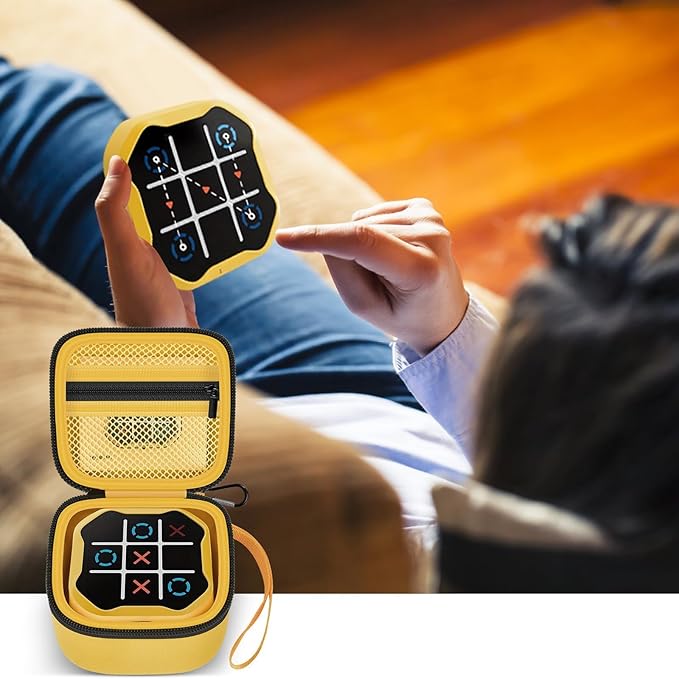 GWCASE Case Compatible with GiiKER Tic Tac Toe Bolt Game 3-in-1 Handheld Puzzle Console, Fidget Toys Board Games Storage Organizer Holder Box for Kids and Adults (Bag Only)