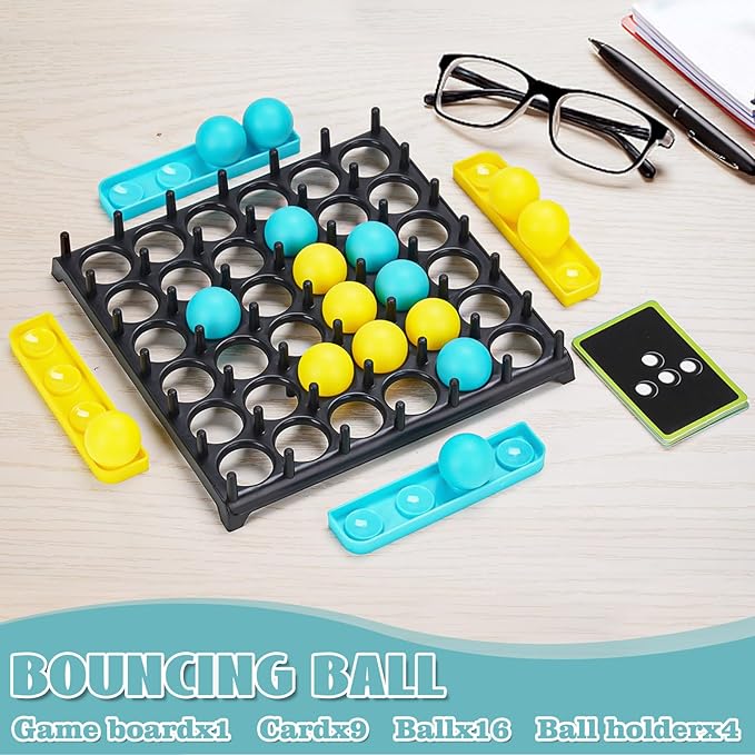 LANBOUY Bounce Ball Party Game, Table Top Games Family Party Jumping Connect Tabletop Board Toys Bounce Battle Ball Game, Funny Tabletop Toys for Adults and Kids