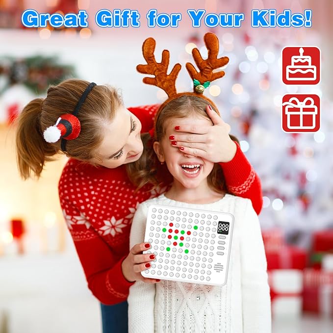 Dollox Kids Smart Chessboard Games, Built-in 9 Strategy Board Games Toys 5 in a Row Game, 4 in a Row, Tic Tac Toe, Memory Master AI Electronic Smart Board Game for Travel Party Family Night Gifts