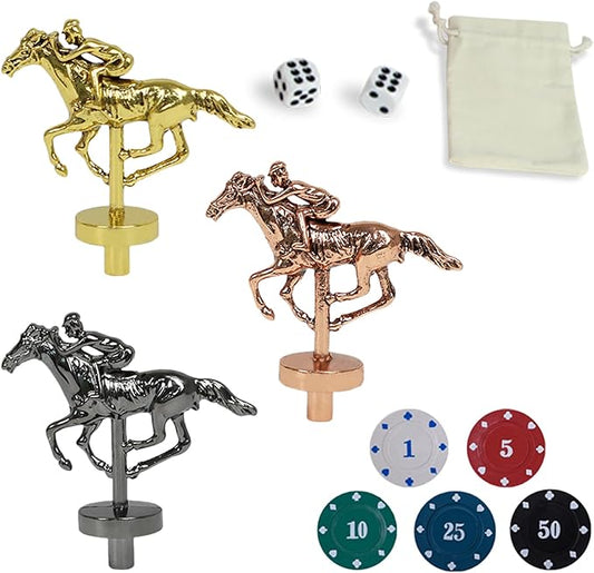 yquorp Metal Horse for Horse Racing Board Game，Gold×4, Rose Gold×4, Silver×3 Classic Style Collection Souvenirs (Gold×4+Rose Gold×4+Silver×3)…