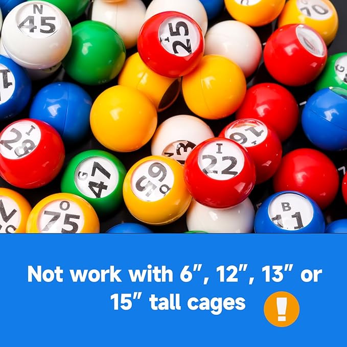 GSE Games & Sports Expert Bingo Master Board & 7/8" Multi-Color Balls, White Bingo Calling Board for Parties, Large Groups, Family Game Night