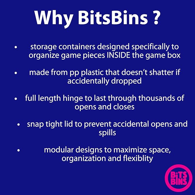 BitsBins Organizer for Flamecraft Base Game, Organizes Cards and Tokens Easily and Fits in Game Box, Board Game Accessories for Components of Flamecraft (Flamecraft)