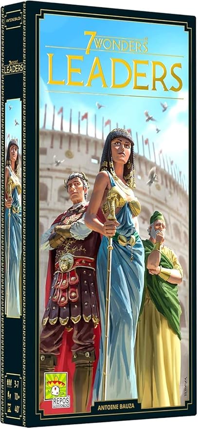 7 Wonders Leaders Board Game EXPANSION - Unleash the Power of Exceptional Leaders! Civilization Strategy Game for Kids and Adults, Ages 10+, 3-7 Players, 40 Min Playtime, Made by Repos Production