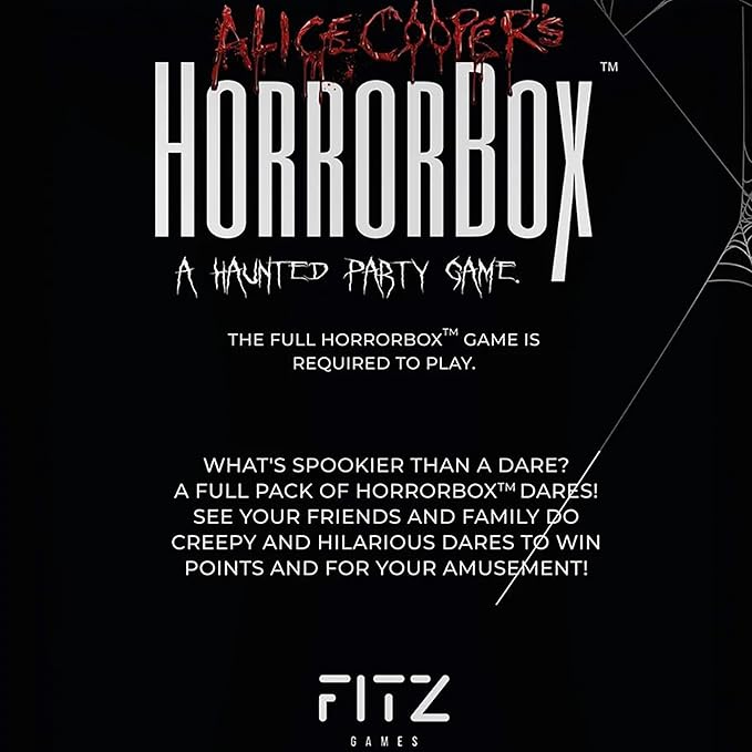FITZ Games Alice Cooper's HorrorBox Adult Party Game 40-Card Expansion Pack (Dares)