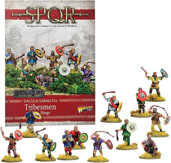 Wargames Delivered SPQR - Dacia & Sarmatia - Tribesmen with Slings. 28mm Miniatures Base, Roman and Greek Military Legion Miniatures for Wargames, and Roman War Games by Warlord Games