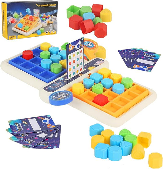 2025 New Shape Matching Game for Kids 4-6 6-8 8-12, Pop up New Board Games for 1 2 Player,Classic Strategy Child Travel boardgame for Family Fun Perfection for Training Reaction and Speed