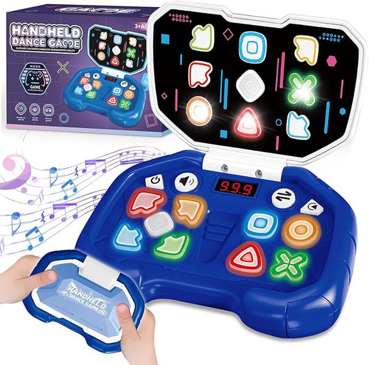 Fast Press Handheld Puzzle Game for Kids, 4 Modes Light Up Brain & Memory Games with LED Screen Electronic Pop Fidget Games Controller Travel Fidget Toys Gifts for 3-12 Years Old Kids Boy
