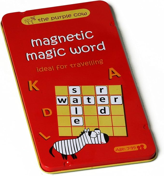 The Purple Cow- Magic Word Game with Magnetic Board. For kids and adults. Great for learning new words from dictionary.