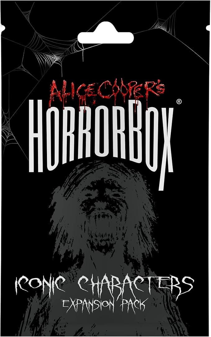 FITZ Alice Cooper's HorrorBox: Iconic Characters Expansion Pack - Fitz Games, 40 Cards, A Haunted Party Game, Card Game of Spooky Questions Answers & Dares, for 4-10 Thrill Seekers Ages 14+