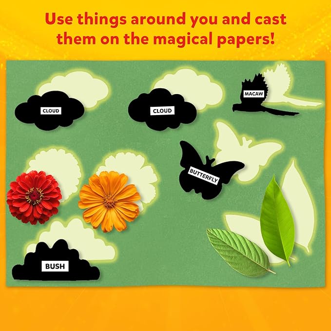 Skillmatics Sun Paper Art Kit - Mess-Free DIY STEM Craft Kit for Kids, Design with Stencils, Create with Sunlight, Color with Markers, Indoor, Outdoor Play, Gifts for Ages 4, 5, 6, 7, 8, 9, 10, 11, 12