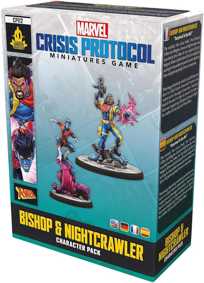 Marvel: Crisis Protocol Bishop & Nightcrawler Character Pack - X-Men Miniatures with Advanced Abilities! Tabletop Superhero Game, Ages 14+, 2 Players, 90 Minute Playtime, Made by Atomic Mass Games