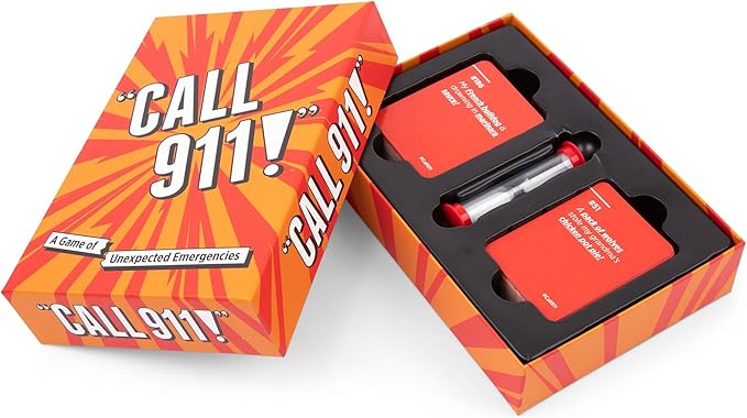 Call 911! | A Family Game of Unexpected Emergencies | Family Card Games for Adults & Kids, 200 Emergency Prompts | Fun Card Games for Family Game Nights, Nurse Graduation Gifts, & Parties | Ages 14 Up