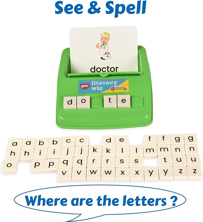 BOHS Spanish and English Literacy Wiz Game - Preschool Language Learning Educational Toys