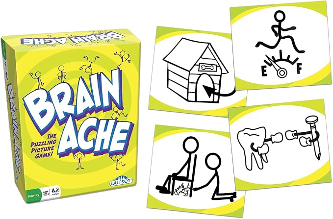 Outset Media Brain Ache - The Puzzling Picture Game - for Ages 12 Years and up