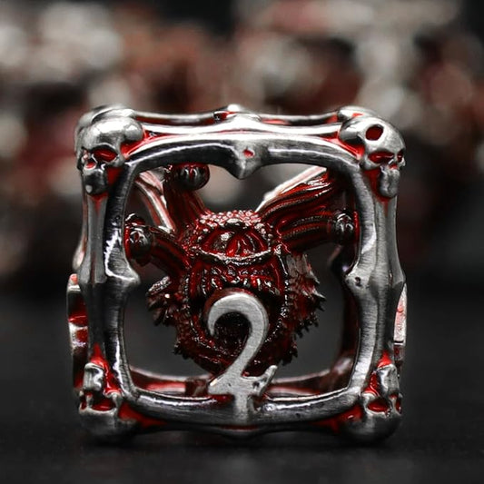 Beholder Dice Set DND, Dragon Eye Dice, ZHOORQI 7PC/Set Polyhedral Dices for Dungeons and Dragons, RPG, Eye Monster D&D Gifts（Eye-Blood Red）