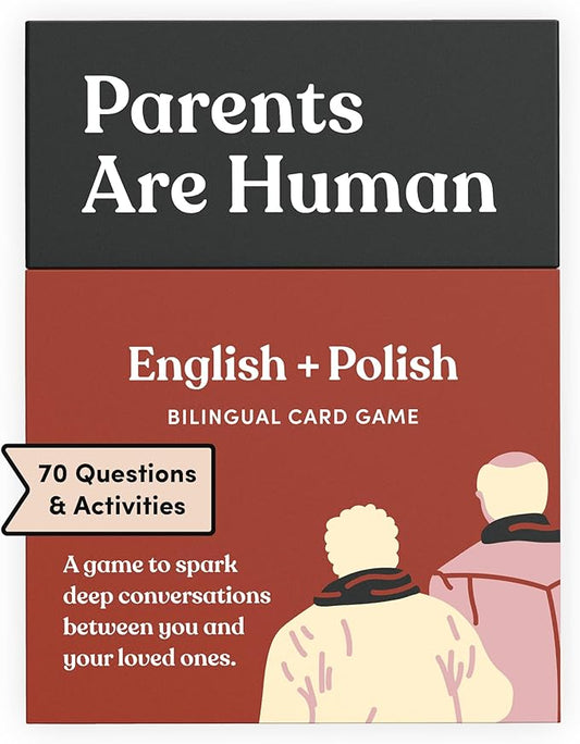 Parents Are Human Bilingual Conversation Cards, English + Polish