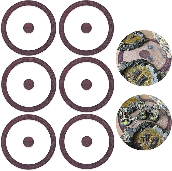 Jucoci Objective Point Markers 6PCS Set Objective Marker Compatible with WH40k Wargame (Miniature Not Included), Red