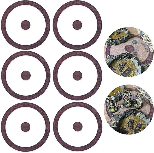 Jucoci Objective Point Markers 6PCS Set Objective Marker Compatible with WH40k Wargame (Miniature Not Included), Red