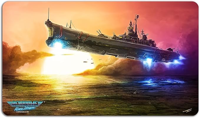Aerodome: Game Mat - Skies of Azure - 14 x 24 Neoprene Mat, Scenic Image, Tactical Aerial Combat Card Game Accessory