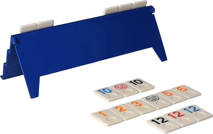 Point Games, Classic Rummy Cube Game, with Full-Size Three Tier Exclusive Folding Playing Racks, 2-4 Players, Great Gift