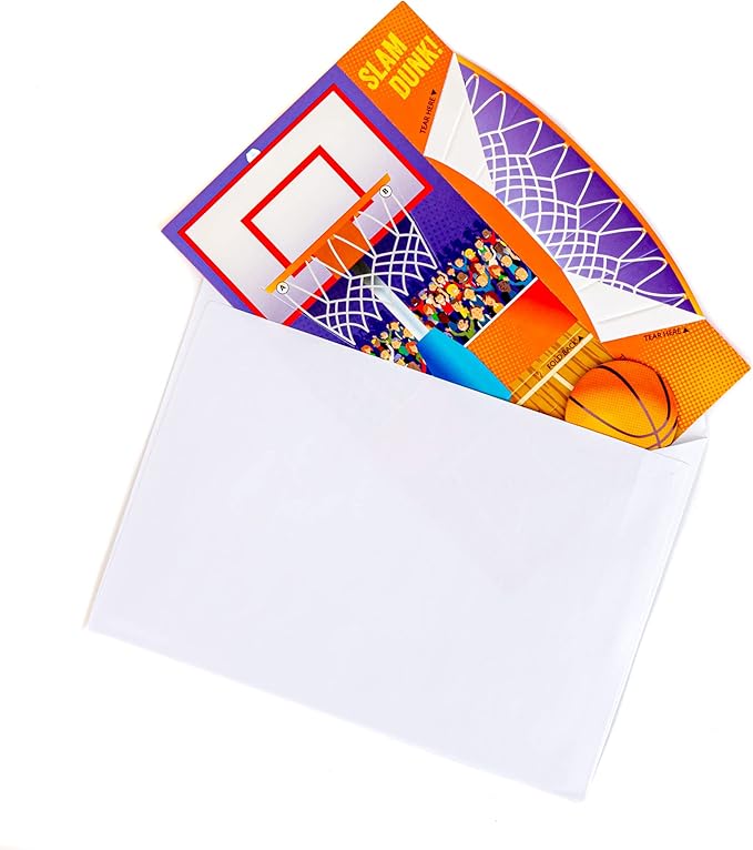 Peaceable Kingdom Valentines Cards for Kids Classroom, Set of 28 Valentines Day Gifts - Flick 'em Sports Games