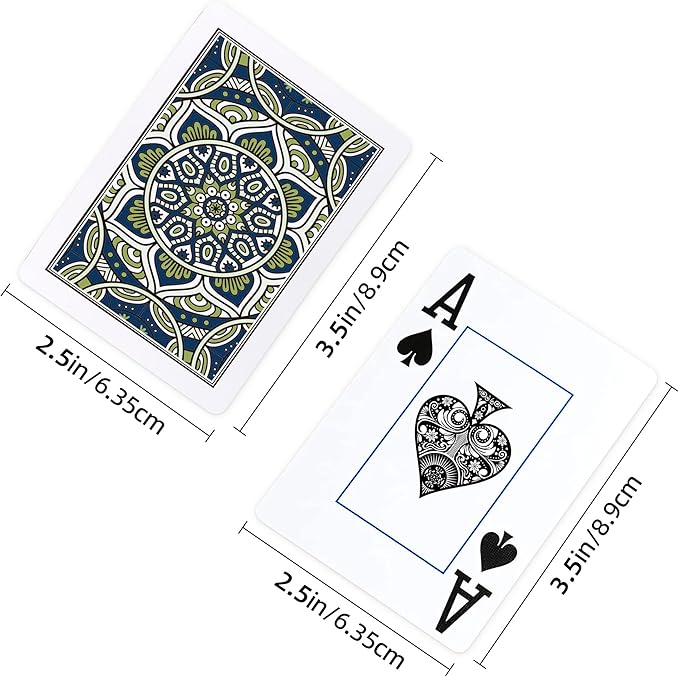Plastic Playing Cards 2 Pack Waterproof Poker Card,Jumbo Large Print Playing Cards for Adults Seniors,2 Decks of Cards Set Poker Size Cards Professional for Fun Card Game