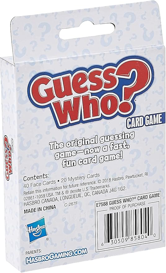 Hasbro Gaming Guess Who? Card Game for Kids Ages 5 and Up, 2 Player Guessing Game