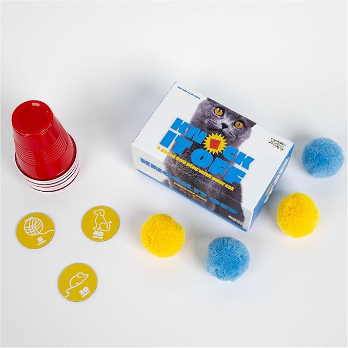 Spin Master Games, SolidRoots Knock it Off, The First and Only Game You Can Play with Your Cat