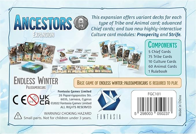 Endless Winter Paleoamericans Ancestors Board Game Expansion | Prehistoric Strategy Game for Adults and Kids | Ages 12+ | 1-4 Players | Average Playtime 60-90 Minutes | Made by Fantasia Games