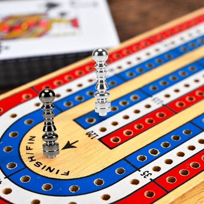 12pcs Metal Cribbage Pegs Fit Cribbage 1/8 Holes, Unique Crib Board Pegs Scoring Pins Crib Accessories for Family Friends Traditional Board Game (Gold, Silver, and Black)