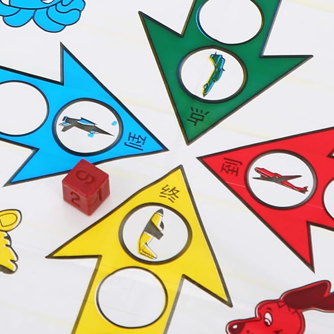 Children Aeroplane Chess, Flying Chess Clear Color for Home and Travel