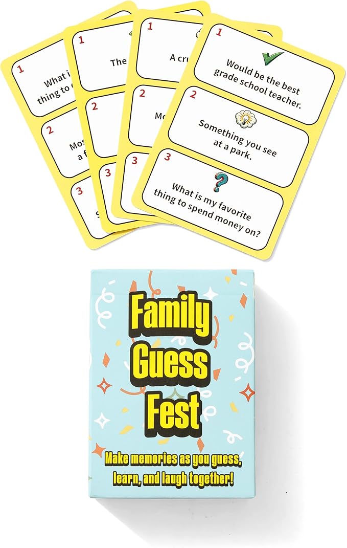 Family Guess Fest - A Lively Family Game Where You Laugh, Learn, and Create Memories Together - Playful Conversation Starter Game for Kids, Teens, and Adults - Family Games