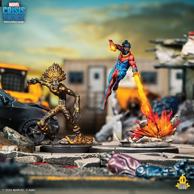 Marvel: Crisis Protocol Sunspot & Warlock Character Pack - Tabletop Superhero Game, Strategy Game for Kids & Adults, Ages 14+, 2 Players, 90 Min Playtime, Made