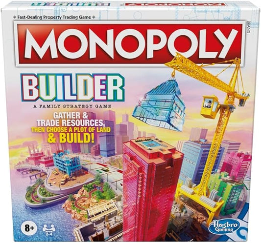 Monopoly Builder Board Game, Strategy Game, Family Game, Games for Children, Fun Game to Play, Family Board Games