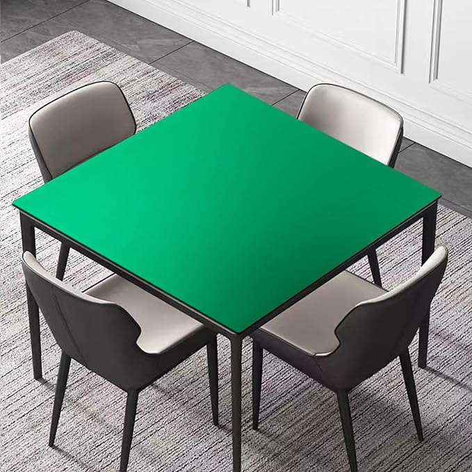 32.6"x32.6" Rubber Anti-Slip Playmat Mahjong Mat for Mahjong, Board Games, Dominoes, Tile Games Tabletop Cover Poker Mat Roll-up Game Mat with Carrying Bag(Green)